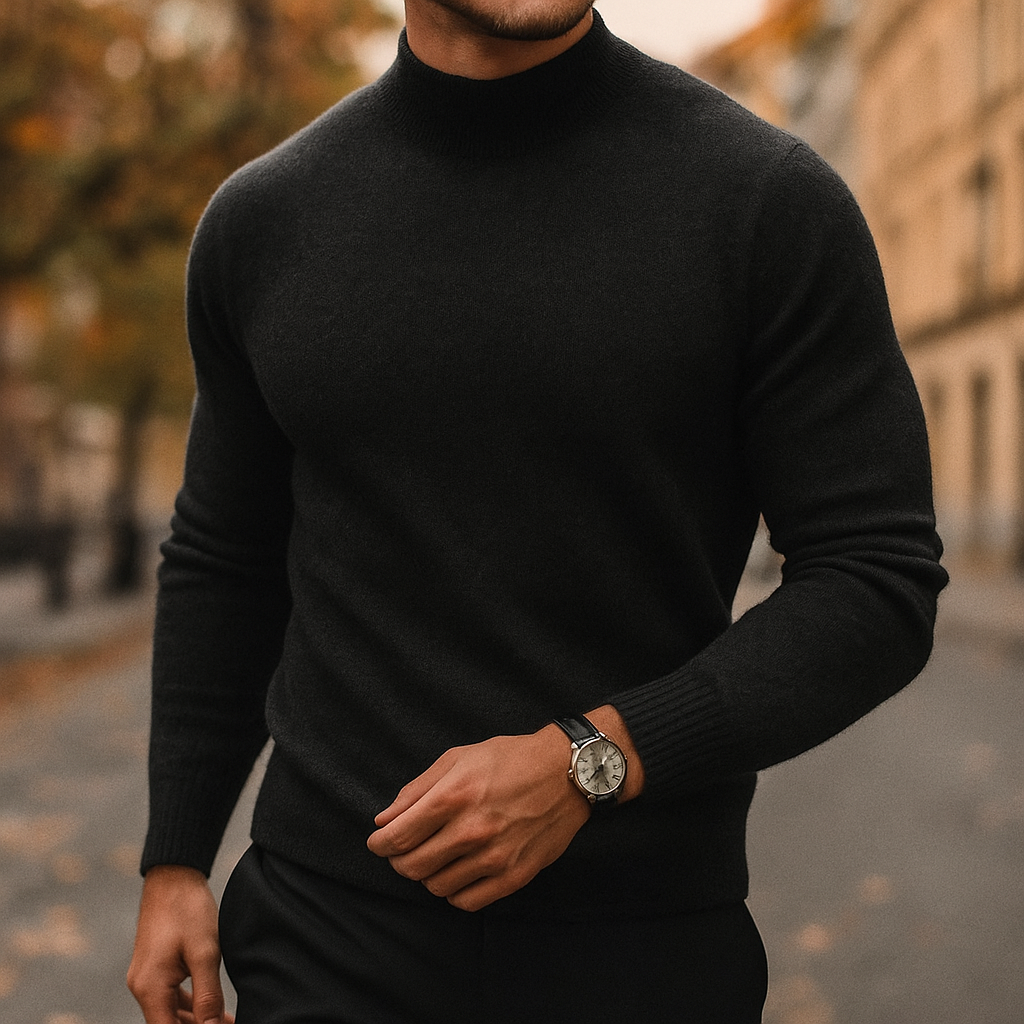 Valentiro™ – Sweter z wełny merino z półgolfem