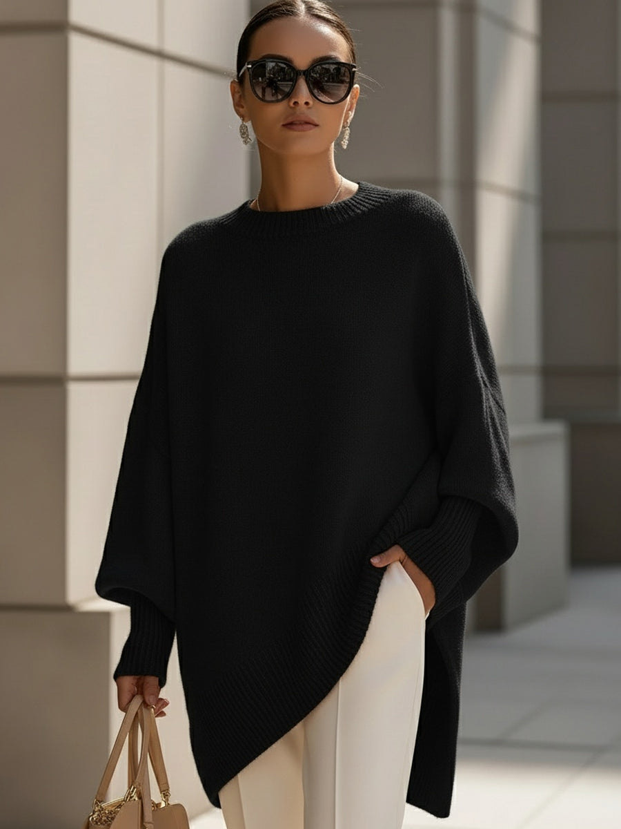 Amira – Elegancki sweter z asymetrycznym dołem
