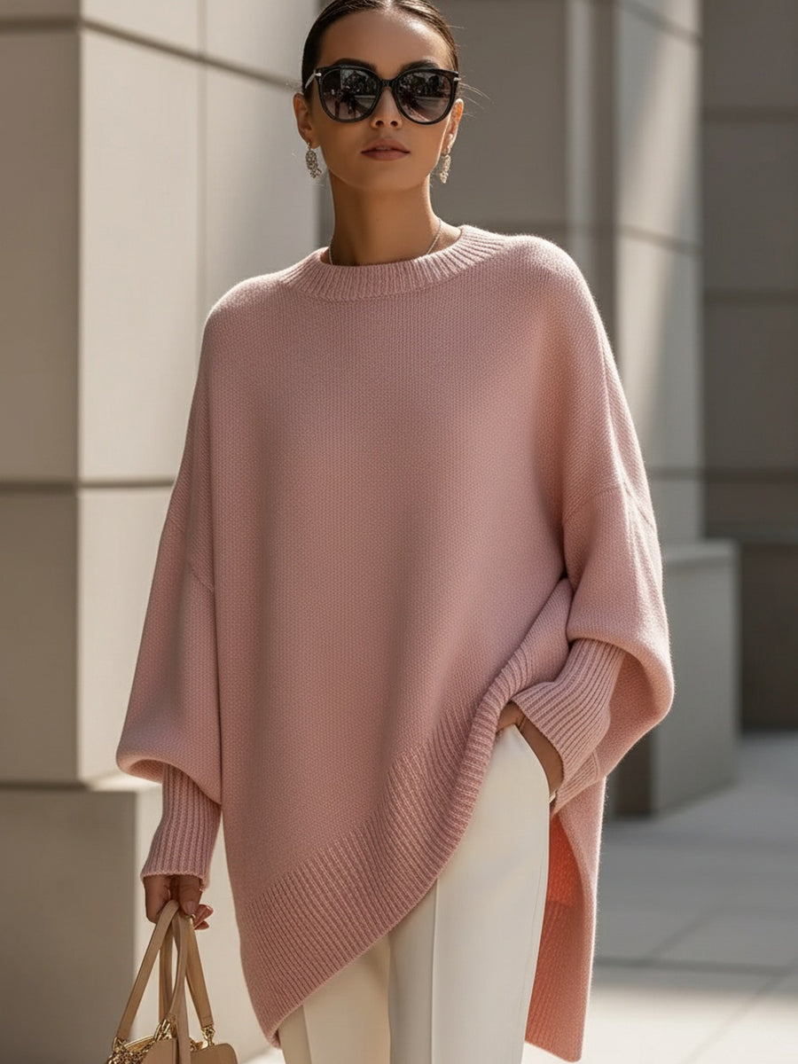 Amira – Elegancki sweter z asymetrycznym dołem