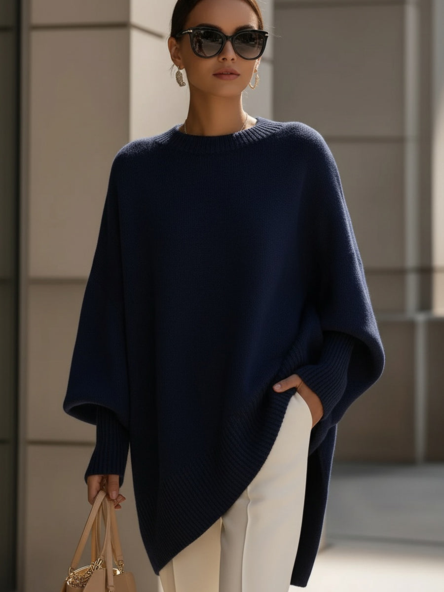 Amira – Elegancki sweter z asymetrycznym dołem
