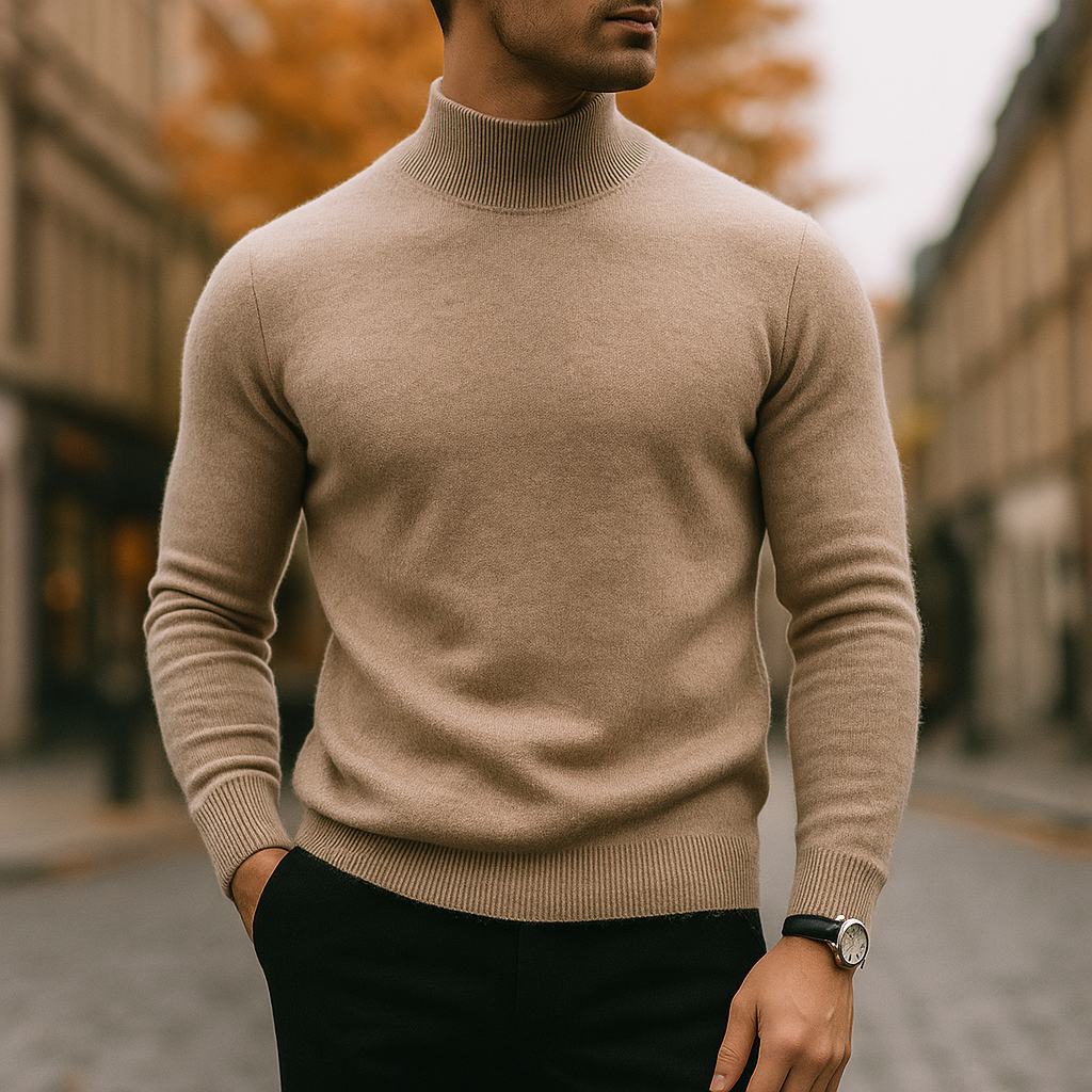 Valentiro™ – Sweter z wełny merino z półgolfem