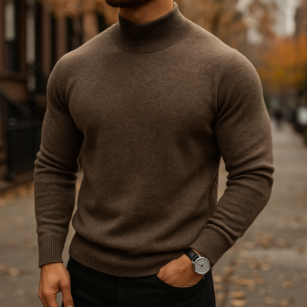 Valentiro™ – Sweter z wełny merino z półgolfem