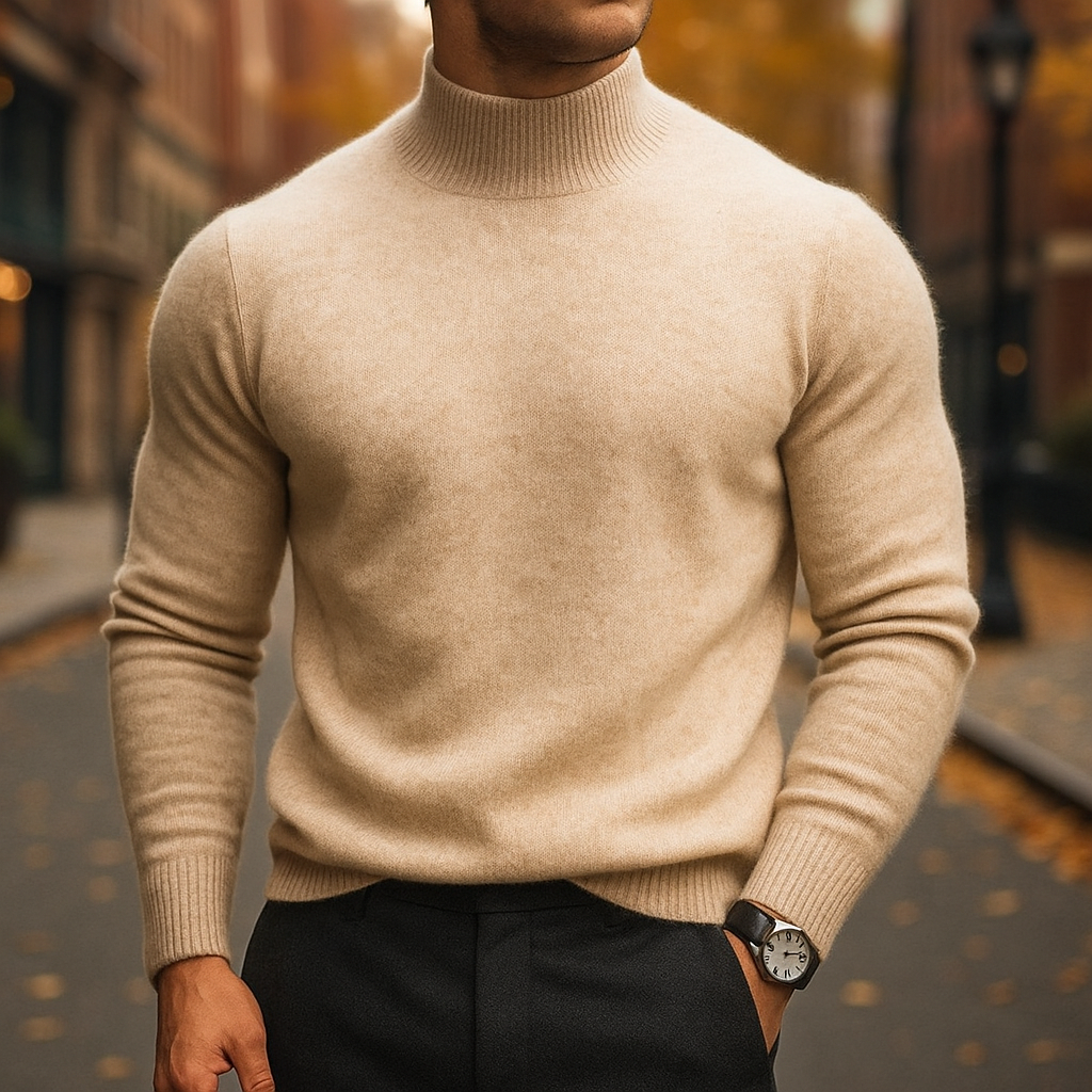 Valentiro™ – Sweter z wełny merino z półgolfem