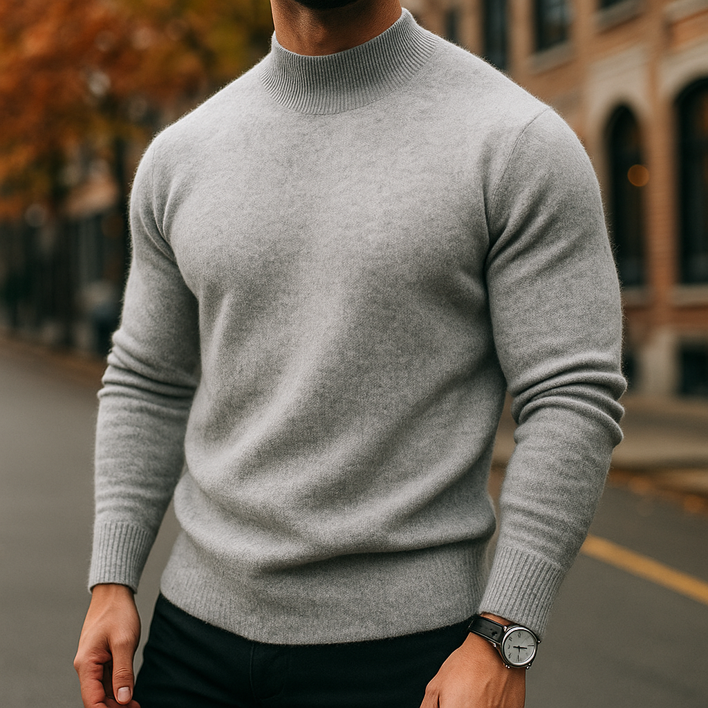 Valentiro™ – Sweter z wełny merino z półgolfem